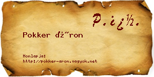 Pokker Áron névjegykártya